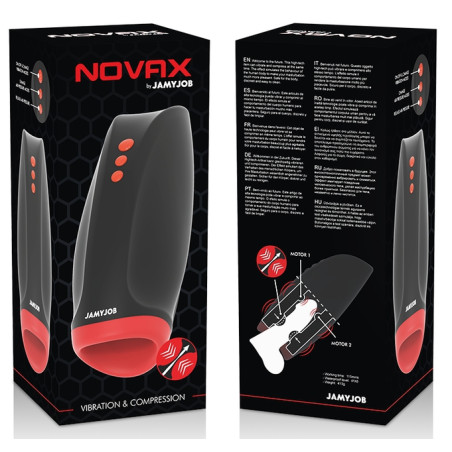 Masturbateur vibrant avec compression NOVAX