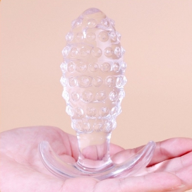 Plug Transparent DOTTED PINE XL 10.5 x 4cm