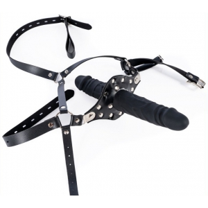Bâillon avec gode STRAP DICK 12cm