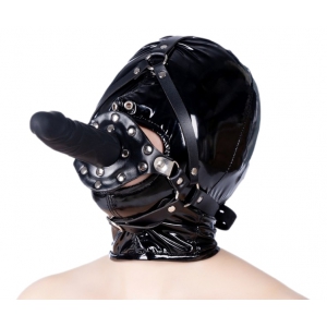 Bâillon avec gode STRAP DICK 12cm
