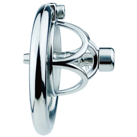 Cage de chasteté en métal avec Plug d'urètre HEXY 3 x 3.3cm