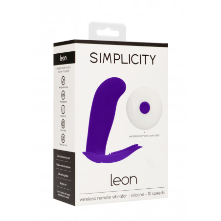 Stimulateur vibrant LEON 8.5 x 3cm Violet