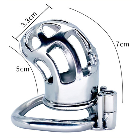 Cage de chasteté en métal ROYAL STEEL 7 x 3cm