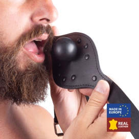 Bâillon gonflable en cuir avec Boule 2