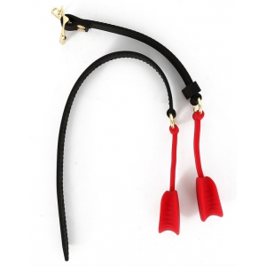 Bâillon en silicone ZEN OPEN Noir-Rouge