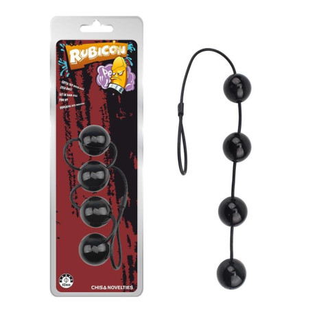 Boules anales RUBICON S 25 x 4cm Noires