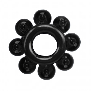 Lot de 4 Cockrings souples RING STARS Noirs