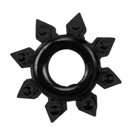 Lot de 4 Cockrings souples RING STARS Noirs
