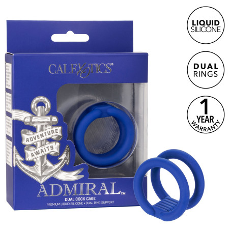 Double Cockring DUAL COCK CAGE Admiral 32mm