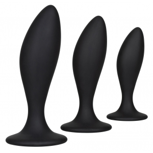 Lot de 3 plugs en silicone CURVE KIT Noirs