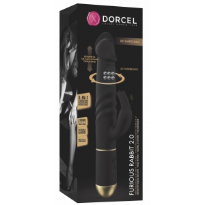 Vibro FURIOUS RABBIT 2.0 Dorcel 27cm Noir
