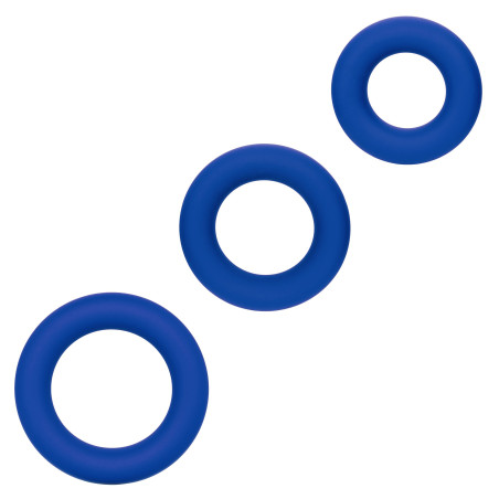 Lot de 3 cockrings bleus UNIVERSAL RING Admiral