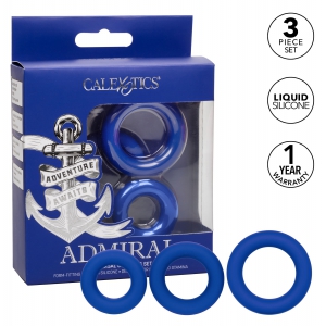 Lot de 3 cockrings bleus UNIVERSAL RING Admiral