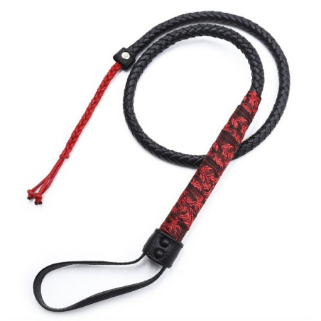 Fouet Sm CHINESE DESIGN  90cm Noir-Rouge