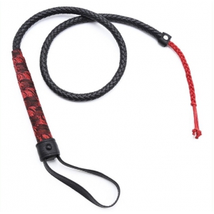 Fouet Sm CHINESE DESIGN  90cm Noir-Rouge