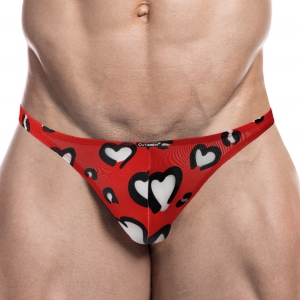 Slip sexy BRAZILIAN Rouge-Coeurs