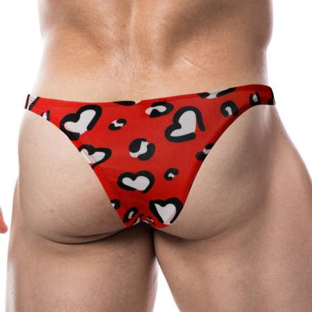 Slip sexy BRAZILIAN Rouge-Coeurs