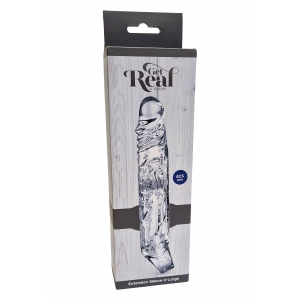 Gaine de pénis transparente GET REAL XL 20 x 4cm