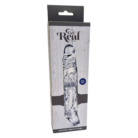 Gaine de pénis transparente GET REAL XL 20 x 4cm