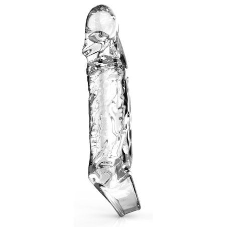 Gaine de pénis transparente GET REAL M 13 x 3cm
