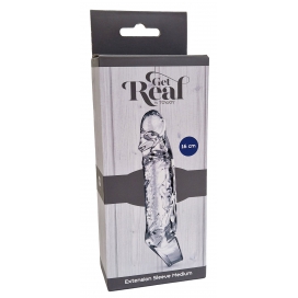 Gaine de pénis transparente GET REAL M 13 x 3cm 2