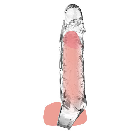 Gaine de pénis transparente GET REAL M 13 x 3cm