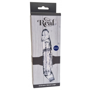 Gaine de pénis transparente GET REAL L 16 x 3.5cm