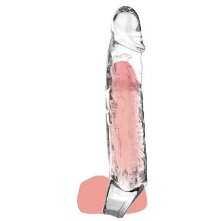 Gaine de pénis transparente GET REAL L 16 x 3.5cm