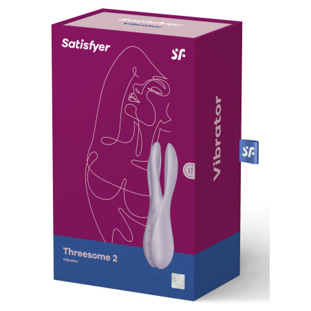Stimulateur de clitoris vibrant THREESOME 2 Satisfyer Violet