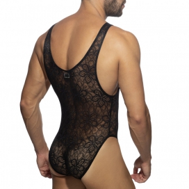 Body Dentelle FLOWERY LACE Noir 2