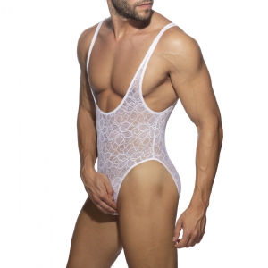 Body Dentelle FLOWERY LACE Blanc