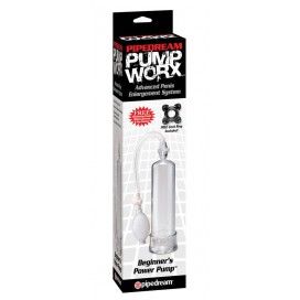 Pompe à pénis Worx Beginners Blanc de 19cm 2