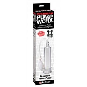 Pompe à pénis Worx Beginners Blanc de 19cm