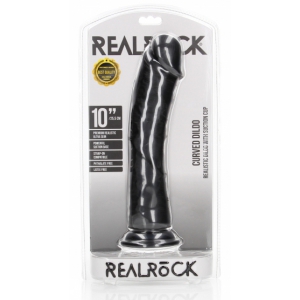 Gode MEGA CURVED RealRock 25 x 5.6cm Noir
