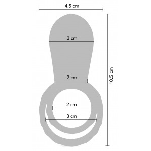 Cockring avec étui vibrant VIBRATOR GREEN 10 x 2.8cm