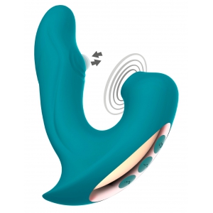 Stimulateur de clitoris et point G ETERNAL 15cm Turquoise