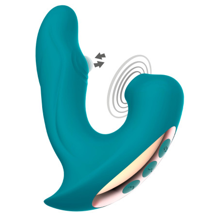 Stimulateur de clitoris et point G ETERNAL 15cm Turquoise