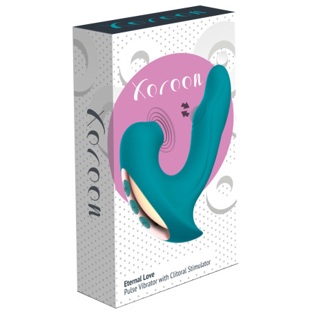 Stimulateur de clitoris et point G ETERNAL 15cm Turquoise