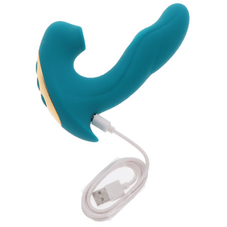 Stimulateur de clitoris et point G ETERNAL 15cm Turquoise