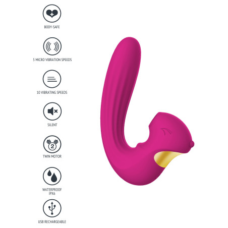Stimulateur de clitoris et point G CELESTIAL 15cm Violet