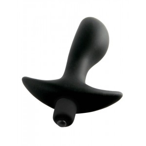 Plug vibrant perfect en silicone noir de 9 cm