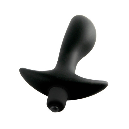 Plug vibrant perfect en silicone noir de 9 cm