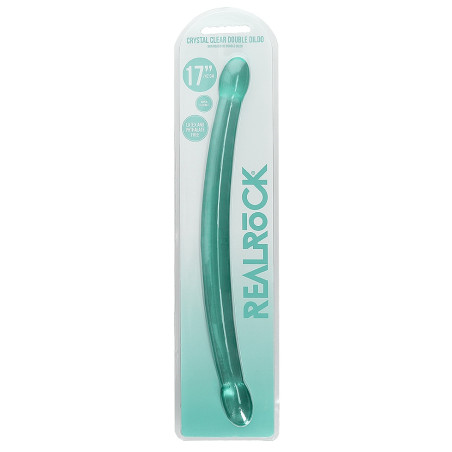 Double gode CRYSTAL RealRock 42 x 3.5cm Vert