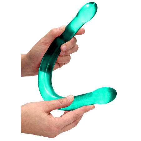 Double gode CRYSTAL RealRock 42 x 3.5cm Vert