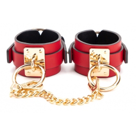 Menottes de poignets GOLDY CUFF Rouge-Noir