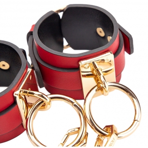 Menottes de poignets GOLDY CUFF Rouge-Noir