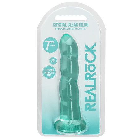 Gode TWIST CRYSTAL RealRock 16 x 4cm Vert