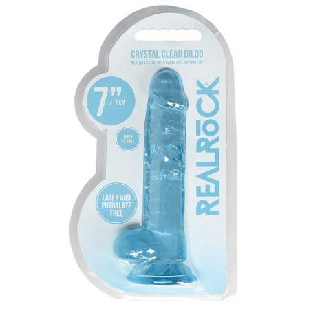 Gode CRYSTAL CLEAR Bleu 14 x 3.5cm