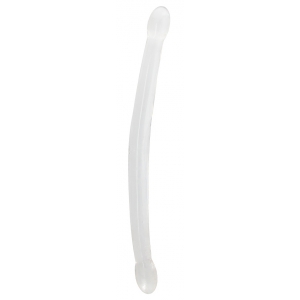 Double Gode CRYSTAL RealRock 42 x 3.5cm Transparent