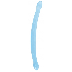 Double Gode CRYSTAL RealRock 42 x 3.5cm Bleu